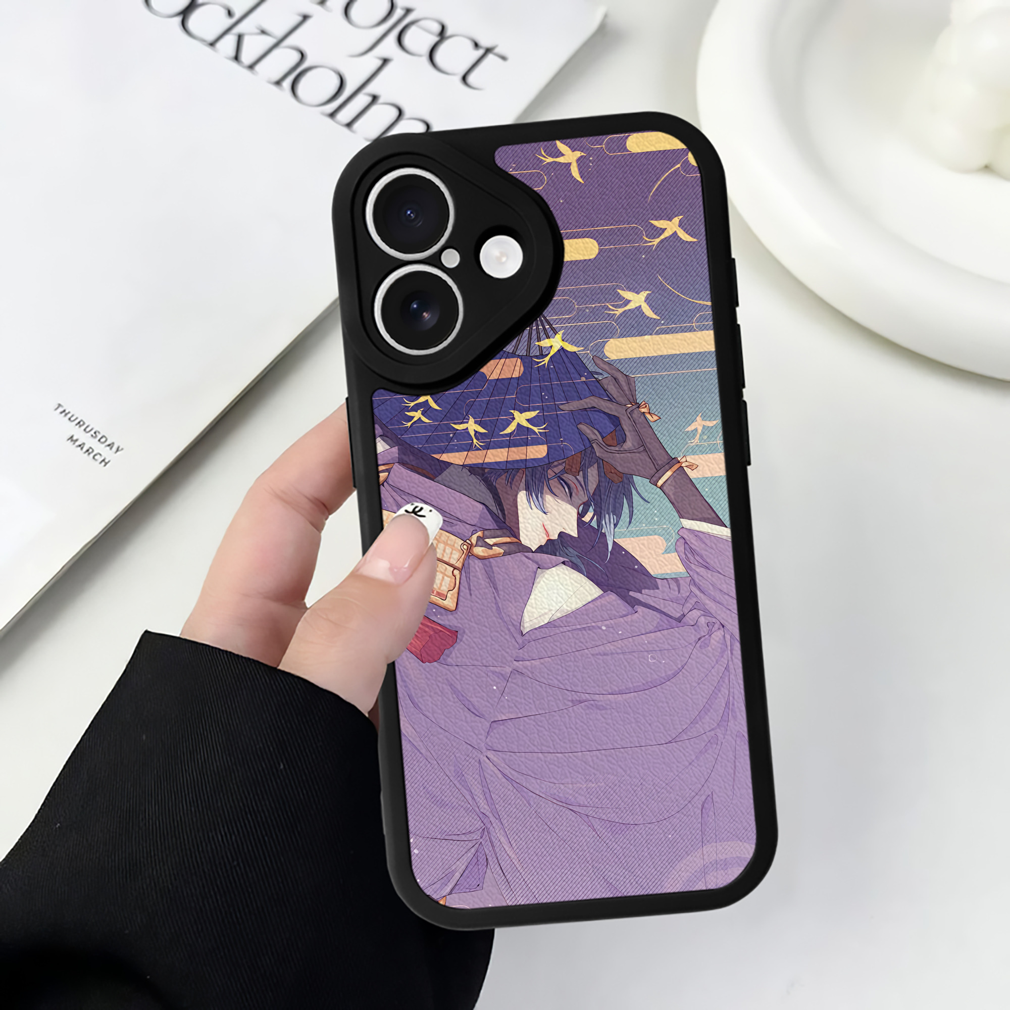 （画像用） 刀剣乱舞 Touken Ranbu 【iPhone 16シリーズ対応】シリコンスマホケース（レザー調） 材質：シリコン